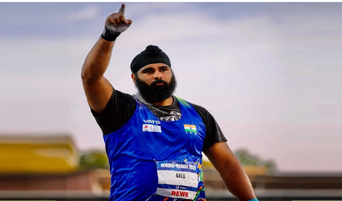 राष्ट्रीय एथलेटिक्स में समरदीप ने तजिंदर को मात देकर शॉटपुट गोल्ड हासिल किया Samardeep Gill Shotput Upset Victory news image