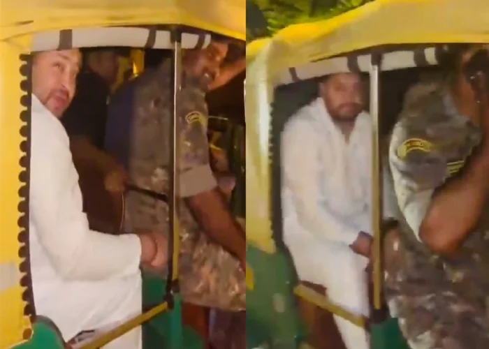 Lalu Yadav की राह पर Tejashwi Yadav, Delhi में काफिला छोड़ ऑटो रिक्शा में की सवारी