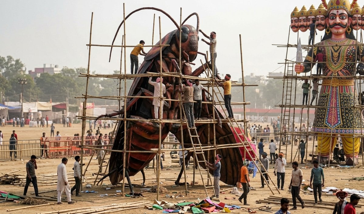 Delhi में Dussehra पर Ravan के साथ जलेगा 30 फुट का कॉकरोच, CJP विवाद के बीच फैसला
