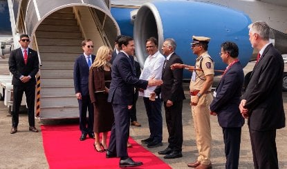 US Secretary of State Marco Rubio मुंबई पहुंचे, S Jaishankar से करेंगे द्विपक्षीय वार्ता