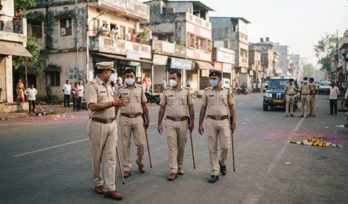 Washim में विसर्जन जुलूस के दौरान Stone Pelting, इलाके में भारी Police तैनात
