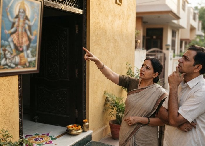 Main Door पर Maa Kali और उग्र देवी-देवताओं के चित्र लगाने से घर में पैदा हो सकता है विवाद