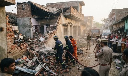 बिहार के Siwan में घर में रखे पटाखों में भीषण Blast, 5 लोगों की मौत और 3 घायल