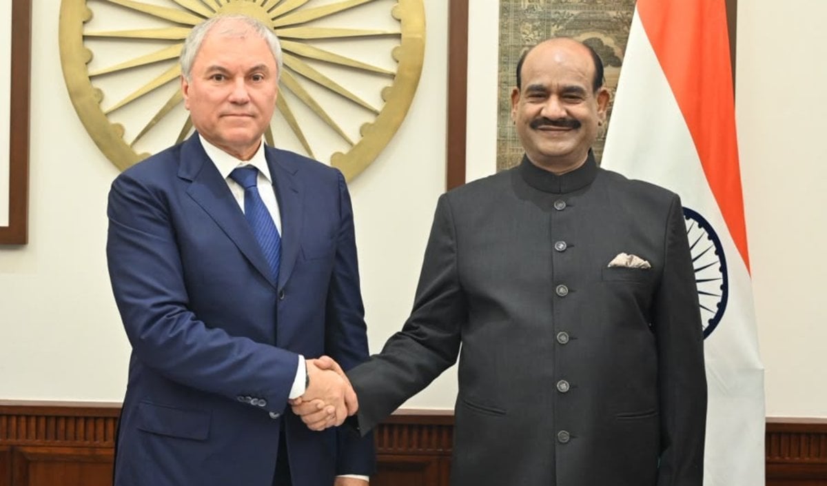 Om Birla की रूसी संसद के अध्यक्ष Vyacheslav Volodin से मुलाकात, भारत-रूस संबंधों पर हुई चर्चा