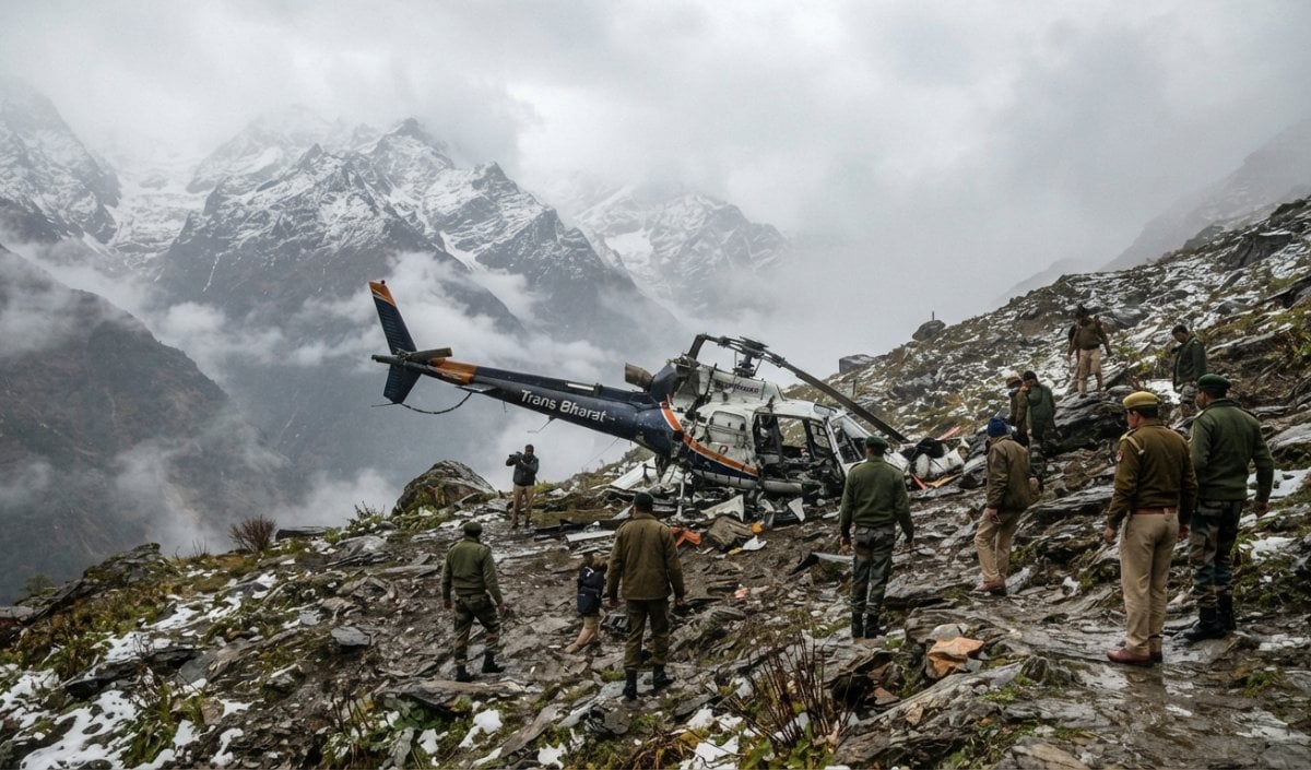 Joshimath में Trans Bharat का Helicopter क्रैश, पायलट समेत 6 लोगों की मौत