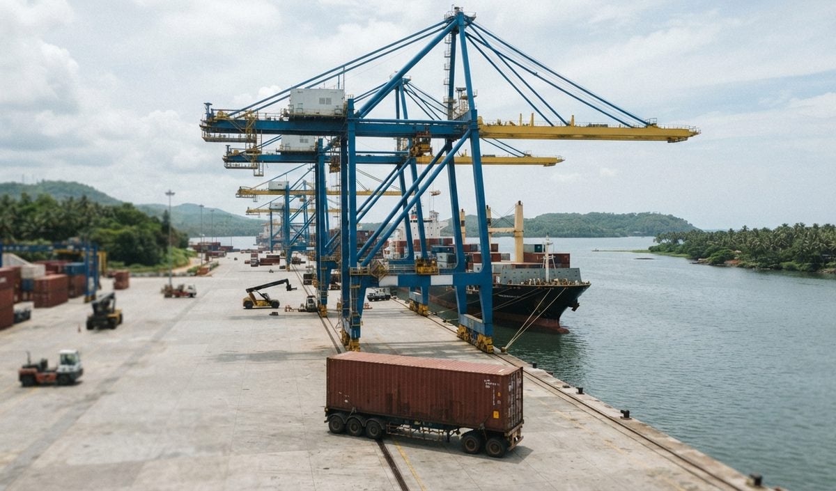 केरल के Vizhinjam Port पर पहुंचा पहला आयात कंटेनर, चीन से आया सामान केरल के Vizhinjam Port पर पहुंचा पहला आयात कंटेनर, चीन से आया सामान