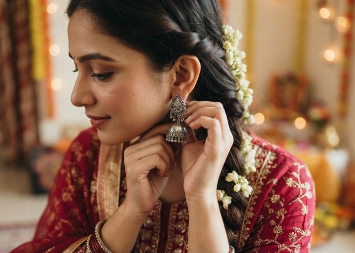 Navratri में Ethnic Wear के साथ पहनें ये 5 खूबसूरत Silver Earrings