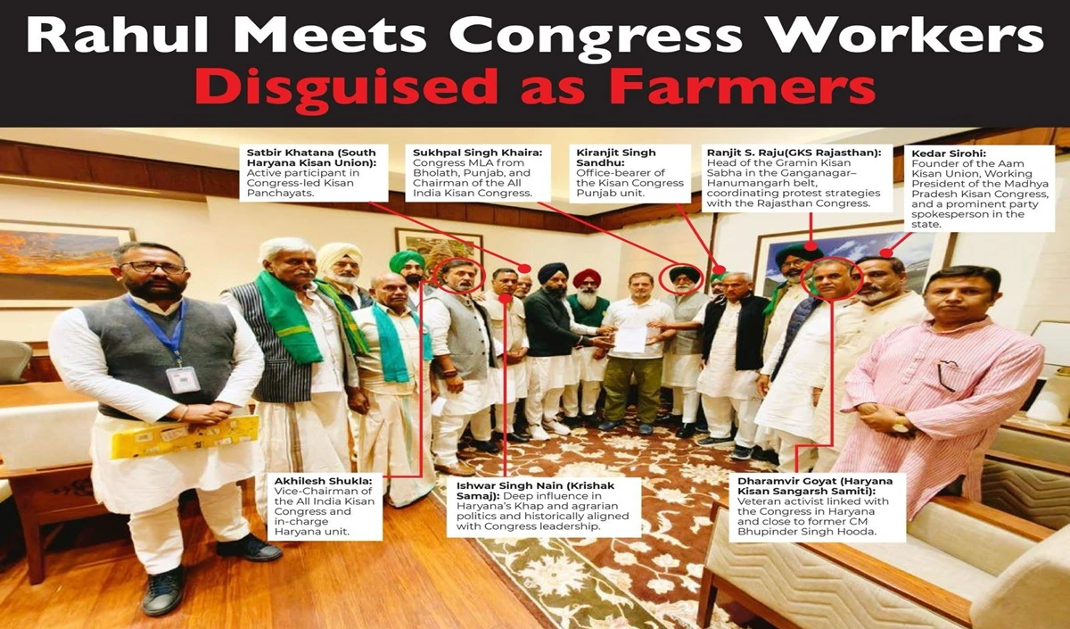 Rahul Gandhi की किसानों संग बैठक पर बड़ा सियासी बवाल, BJP ने फोटो शेयर कर कसा तंज