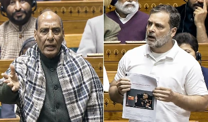 Sansad Diary: Rahul Gandhi का सरकार पर वार, Rajnath का पलटवार, सदन में संग्राम
