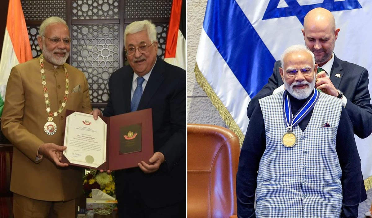 Modi की यही तो खास बात है! Israel और Palestine दोनों से सर्वोच्च सम्मान पाने वाले चुनिंदा विश्व नेताओं में शुमार हुए