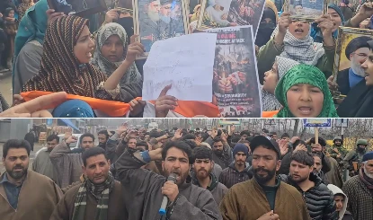 Pakistan में विस्फोट के खिलाफ कश्मीर में जोरदार प्रदर्शन! Shia Community के लोग सड़कों पर उतरे