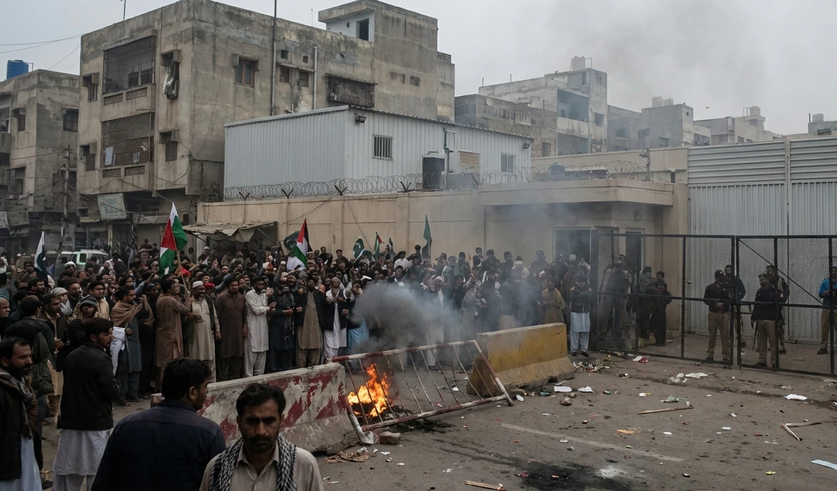 Pakistan बना Donald Trump के गले की फांस! कराची में भारी बवाल! खामेनेई की मौत के बाद अमेरिकी वाणिज्य दूतावास पर हमला | Karachi US Consulate Attack