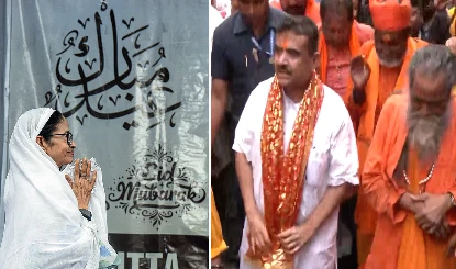 West Bengal की सियासत में आया जबरदस्त मोड़, Mamata Banerjee ने अल्लाह के आशीर्वाद की बात की, Suvendu Adhikari ने काली माँ की पूजा की