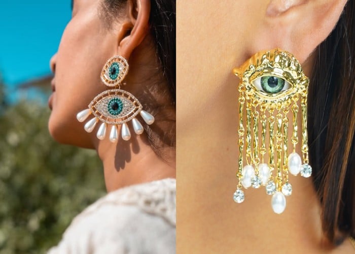 Evil Eye Earrings: ये Latest Evil Eye Earrings देंगे बोरिंग कपड़ों को नया Party Look, आज ही करें ट्राई