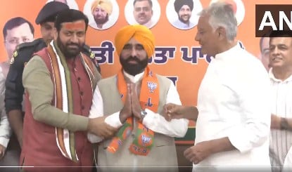 Punjab Politics में AAP को बड़ा झटका, CM Bhagwant Mann के भाई Gyan Singh ने थामा BJP का दामन