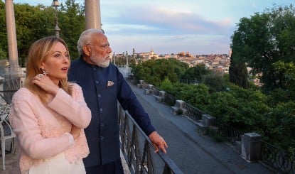 Rome में PM Modi का Giorgia Meloni ने किया ग्रैंड वेलकम, 