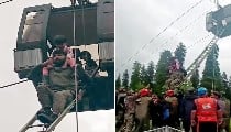 Gulmarg Gondola में आई तकनीकी खराबी, हवा में लटके Tourist, सेना और SDRF ने चलाया Rescue Operation