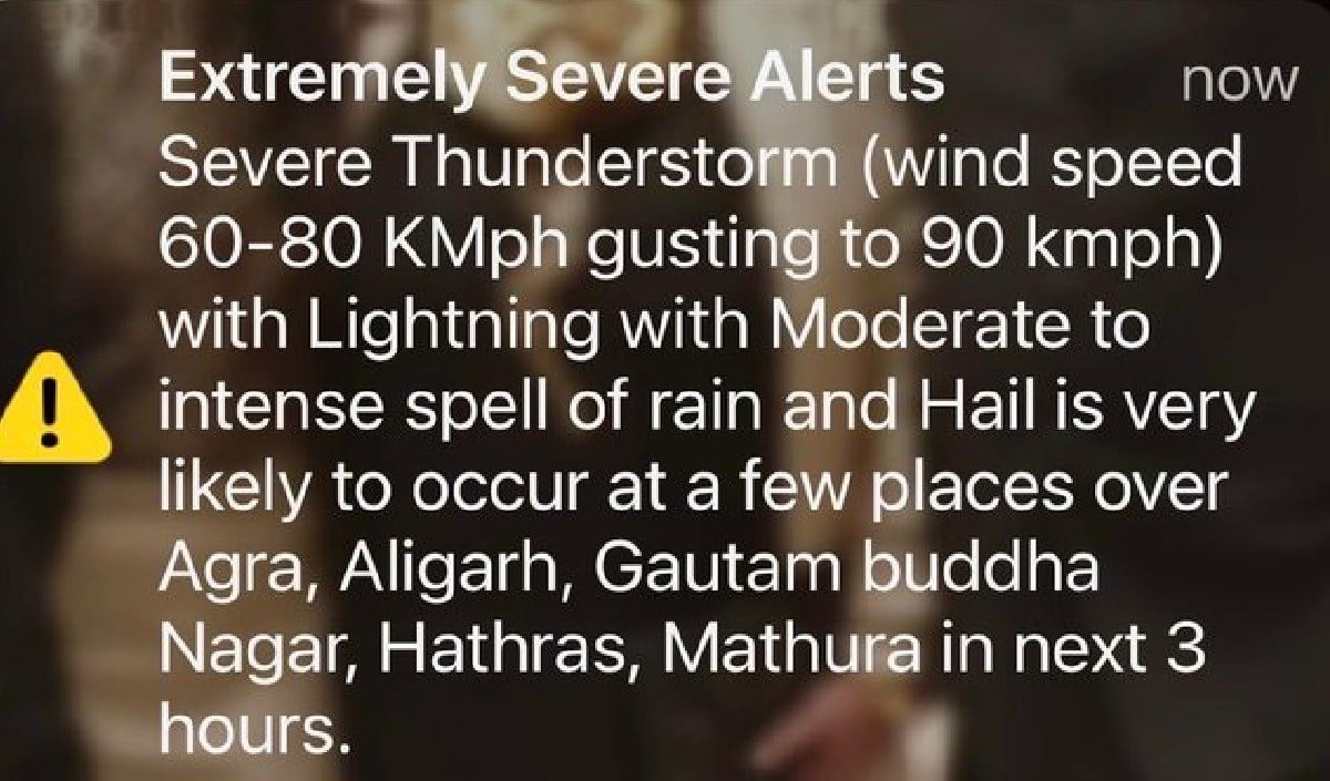 Extremely Severe Alert के मैसेज के साथ घनघना उठे दिल्ली-NCR के फोन, जानें क्या अलर्ट आया?