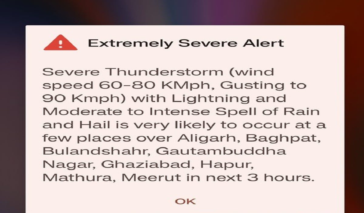 Extremely Severe Alert के मैसेज के साथ घनघना उठे दिल्ली-NCR के फोन, जानें क्या अलर्ट आया?