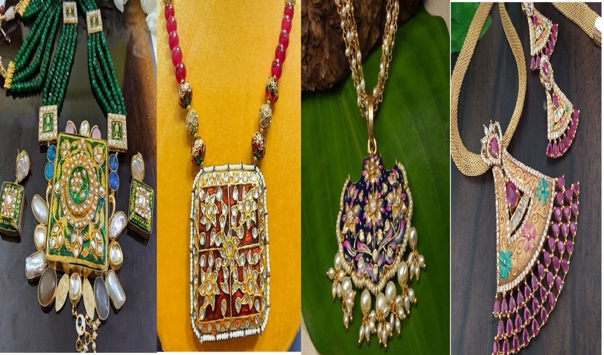 Meenakari pendants Meenakari pendants
