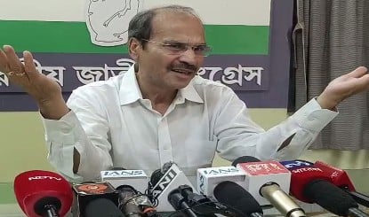 अधीर रंजन का Governor पर निशाना, लोकतांत्रिक परंपरा के तहत TVK को मिले पहला मौका