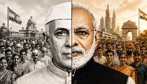 जनता, जमीन, सभ्यता वही, जहां चल रही अभी Modi 'Govern'ment, उस भारत पर कभी नेहरू ने Rule