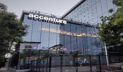 Accenture ने घटाया Revenue Forecast, शेयर 13% टूटे, Global Tech कंपनियों पर बढ़ा दबाव।