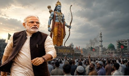 भगवान राम की सबसे ऊंची मूर्ति गिराने टूट पड़ी मुस्लिम भीड़! मोदी लेंगे तगड़ा एक्शन?