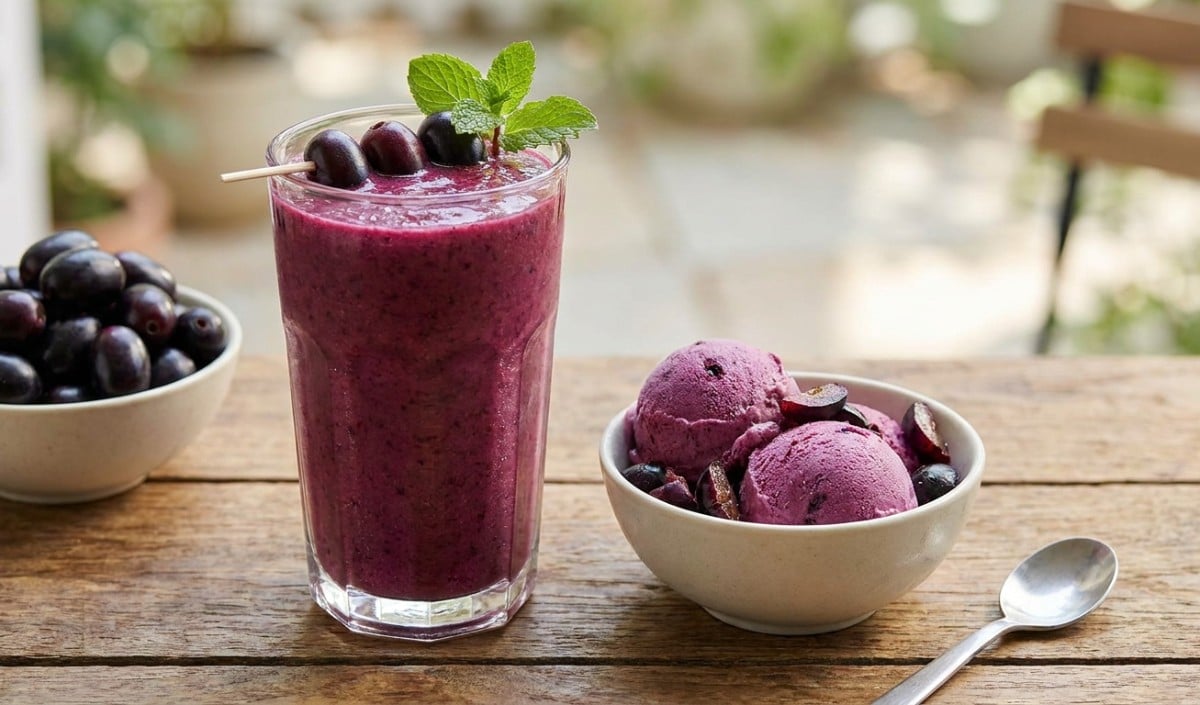 Jamun Smoothie and Ice Cream Recipes Jamun Smoothie and Ice Cream Recipes