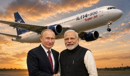 भारत को पसंद आया जो विमान, SJ-100, IL114 300 सुपर जेट को खुद चेक करने पहुंचे पुतिन