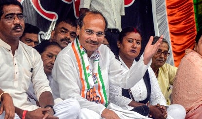 अधीर रंजन चौधरी का बड़ा दावा, बोले- Bengal में TMC पर BJP ने लागू किया 