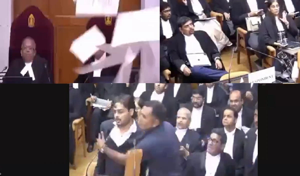 बीच सुनवाई पहले जज पर फेंके कागज, फिर गाली देते हुए बोला- इसे CJI को दे देना, Supreme Court में हाई-वोल्टेज ड्रामा