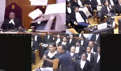 बीच सुनवाई पहले जज पर फेंके कागज, फिर गाली देते हुए बोला- इसे CJI को दे देना, Supreme Court में हाई-वोल्टेज ड्रामा