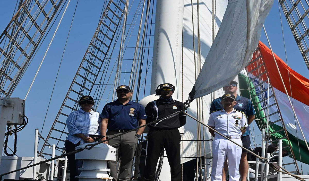 Boston के समंदर में लहराया तिरंगा, Grand Parade of Sails में INS सुदर्शनी ने दिखाई शान