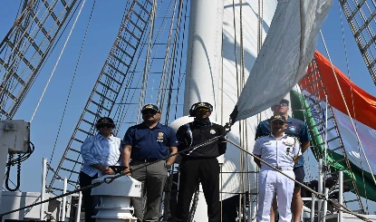 Boston के समंदर में लहराया तिरंगा, Grand Parade of Sails में INS सुदर्शनी ने दिखाई शान