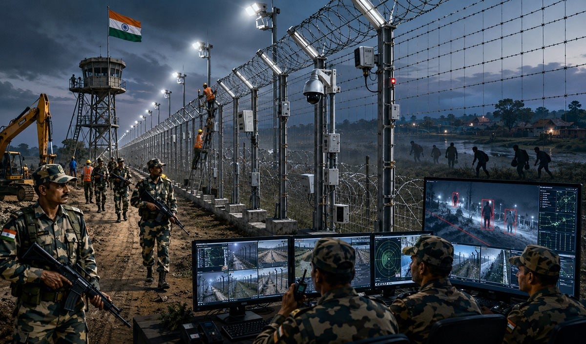 India Bangladesh Border पर Smart Fencing का काम और तेज, घुसपैठियों और तस्करों पर चौबीसों घंटे रहेगी नजर