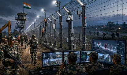 India Bangladesh Border पर Smart Fencing का काम और तेज, घुसपैठियों और तस्करों पर चौबीसों घंटे रहेगी नजर