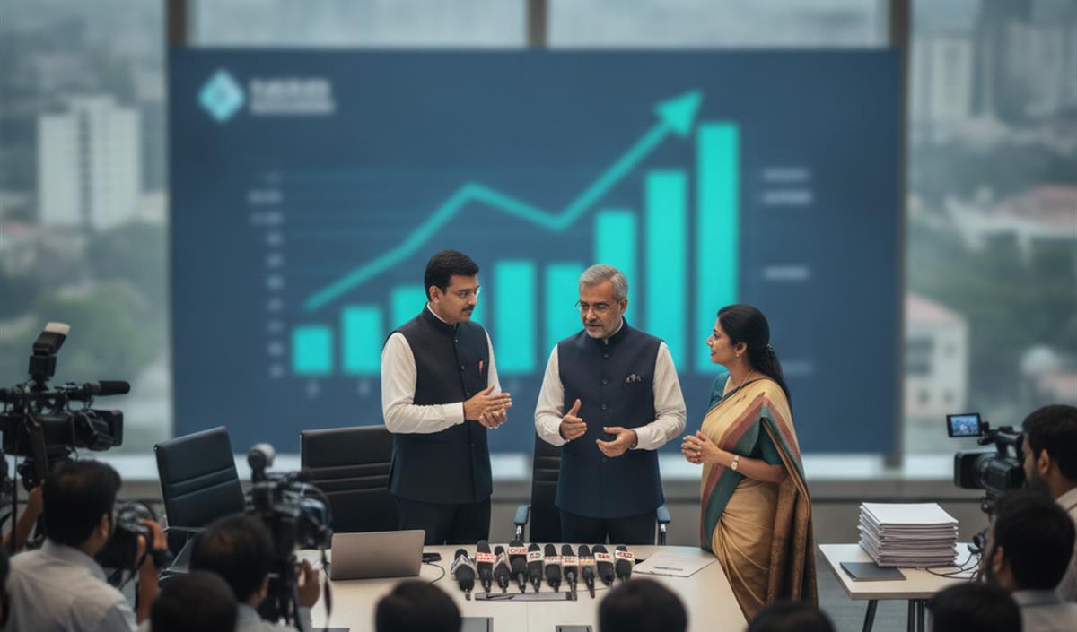 Indian Officials Announce Economic Growth Indian Officials Announce Economic Growth