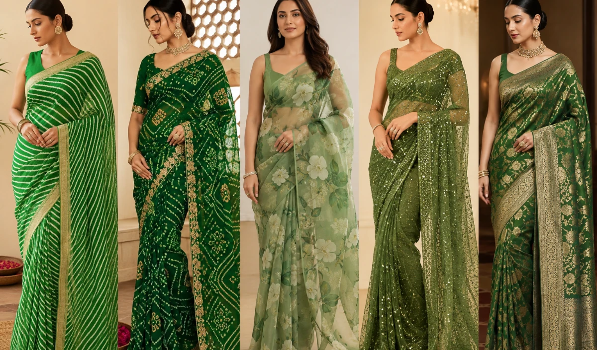 Sawan 2026 Green Saree Sawan 2026 Green Saree