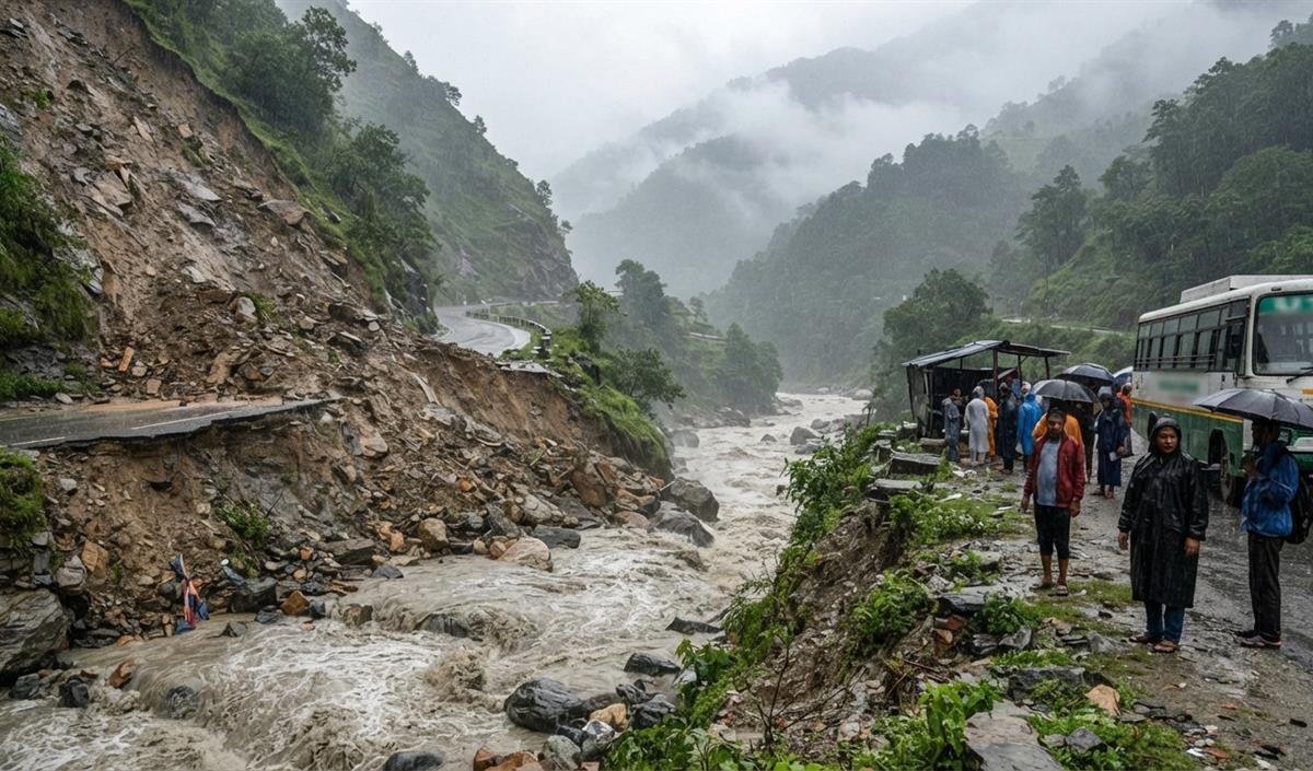 उत्तराखंड में लगातार बारिश से नदियां उफान पर, 100 से अधिक सड़कें बंद और चारधाम यात्रा भी स्थगित उत्तराखंड में लगातार बारिश से नदियां उफान पर, 100 से अधिक सड़कें बंद और चारधाम यात्रा भी स्थगित
