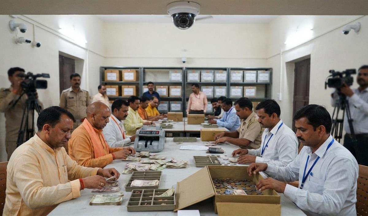Ayodhya Ram Temple में दान की निगरानी सख्त, 360 degree कैमरों से रखी जा रही नजर Ayodhya Ram Temple में दान की निगरानी सख्त, 360 degree कैमरों से रखी जा रही नजर