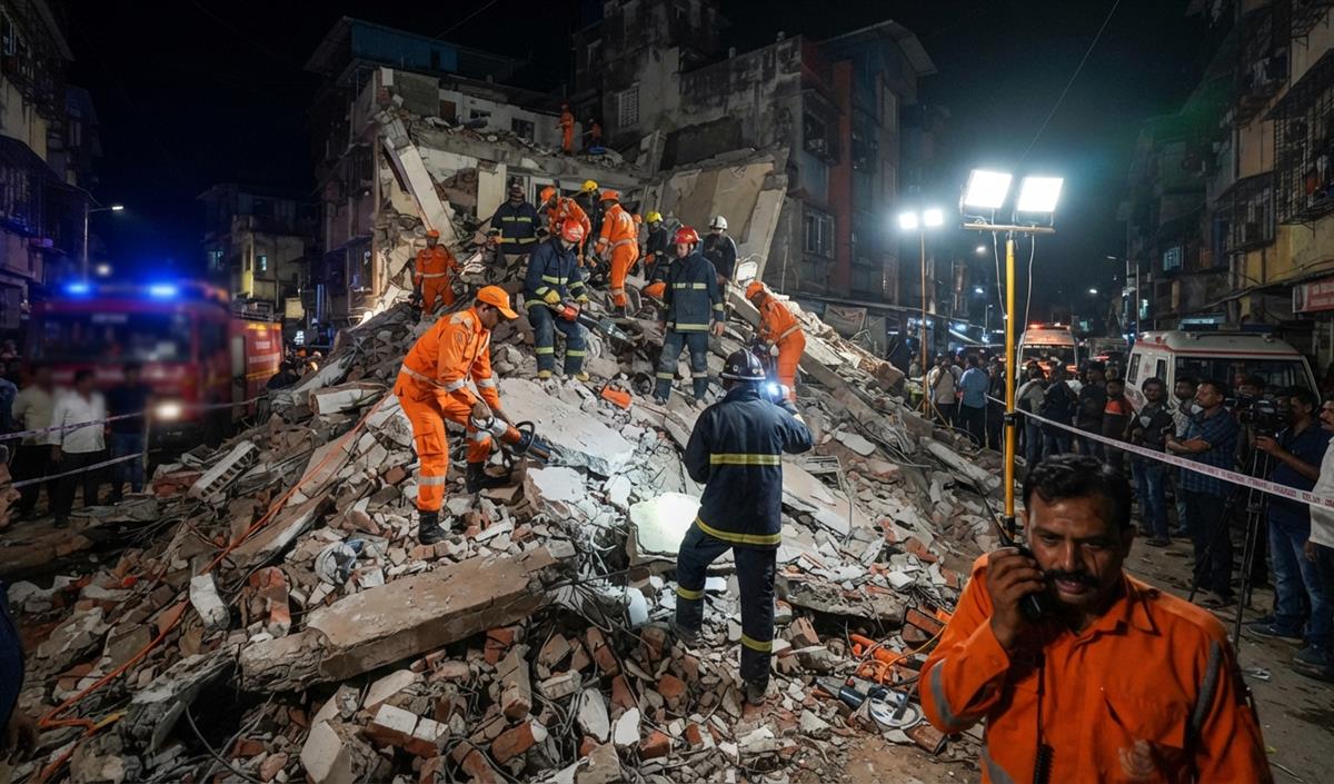 Bhiwandi building collapse: भिवंडी में 4 मंजिला इमारत ढहने से 8 की मौत, कई फंसे Bhiwandi building collapse: भिवंडी में 4 मंजिला इमारत ढहने से 8 की मौत, कई फंसे