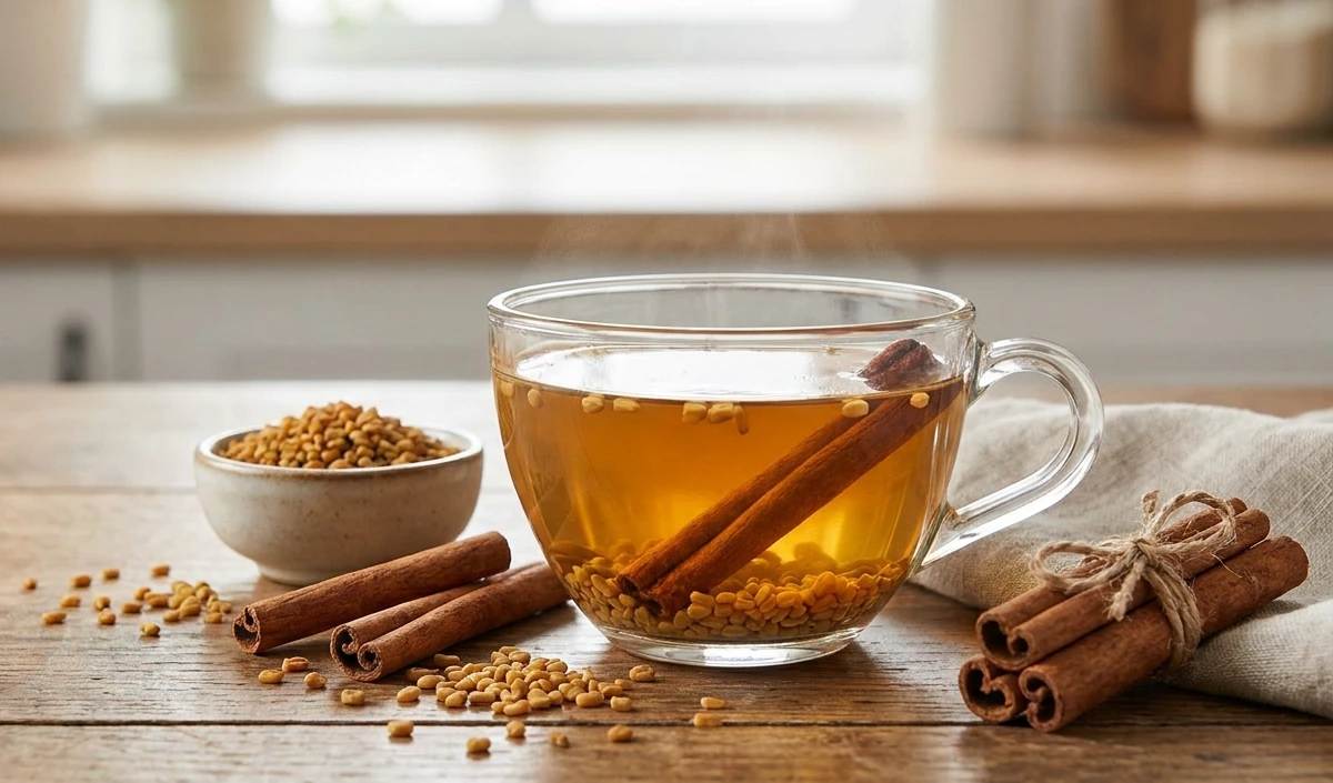 Methi and Cinnamon Tea Methi and Cinnamon Tea