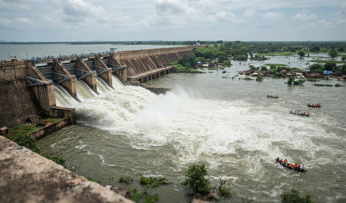 Odisha के Hirakud Dam से छोड़ा गया पानी, महानदी का जलस्तर बढ़ने से 7 लाख लोग प्रभावित Odisha के Hirakud Dam से छोड़ा गया पानी, महानदी का जलस्तर बढ़ने से 7 लाख लोग प्रभावित