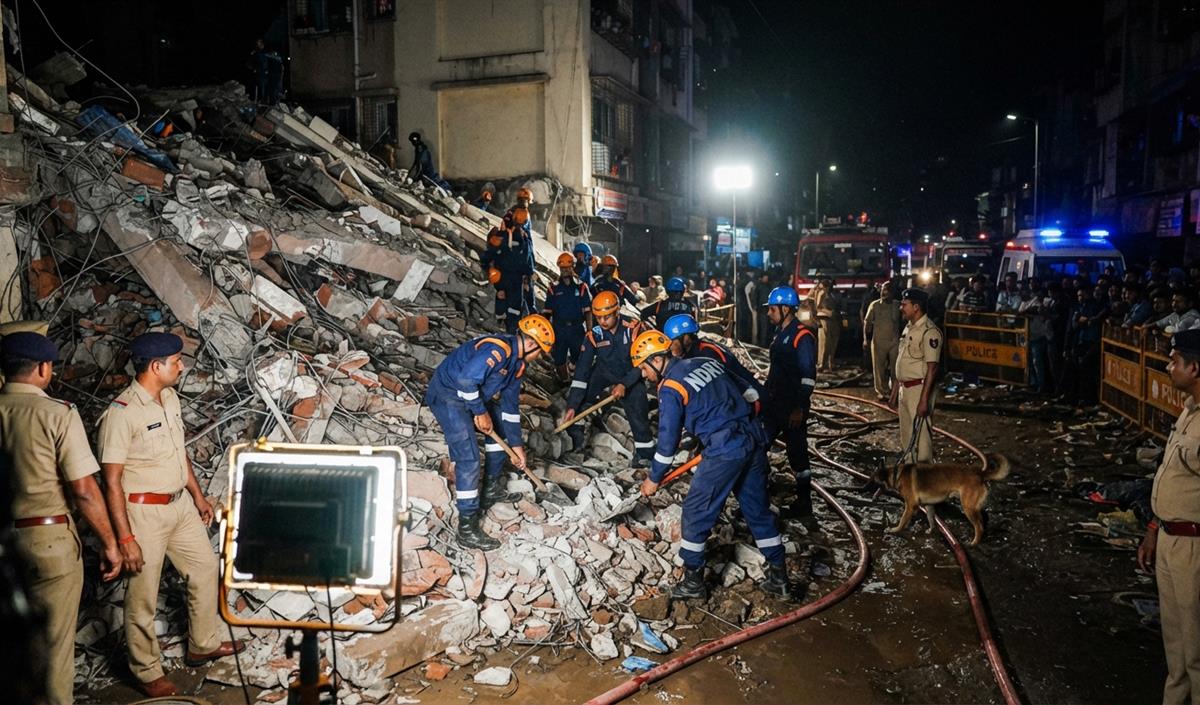Bhiwandi building collapse: भिवंडी में इमारत ढहने से 1 की मौत, 8 लोगों के फंसे होने की आशंका