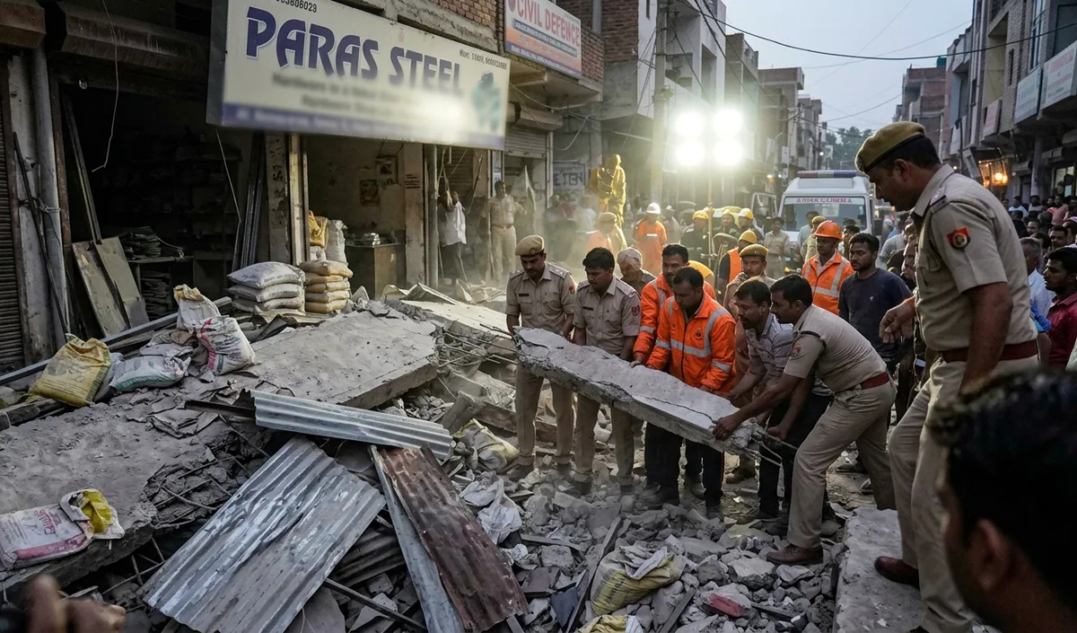 Ghaziabad: लोनी में दुकान की छत गिरने से कर्मचारी की मौत, दो घायल Ghaziabad: लोनी में दुकान की छत गिरने से कर्मचारी की मौत, दो घायल