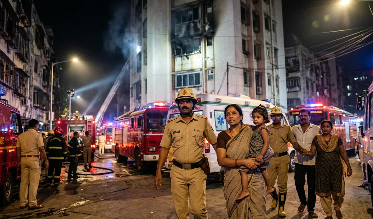 Mumbai के विले पार्ले की शांता भवन इमारत में लगी आग, 4 लोगों को सुरक्षित निकाला Mumbai के विले पार्ले की शांता भवन इमारत में लगी आग, 4 लोगों को सुरक्षित निकाला
