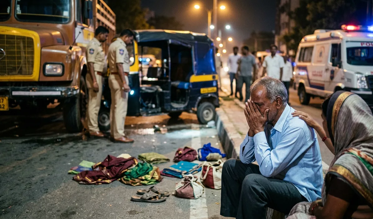 Telangana के Sangareddy में भीषण सड़क हादसा: ट्रक-ऑटो की टक्कर में 5 की मौत, 7 घायल Telangana के Sangareddy में भीषण सड़क हादसा: ट्रक-ऑटो की टक्कर में 5 की मौत, 7 घायल
