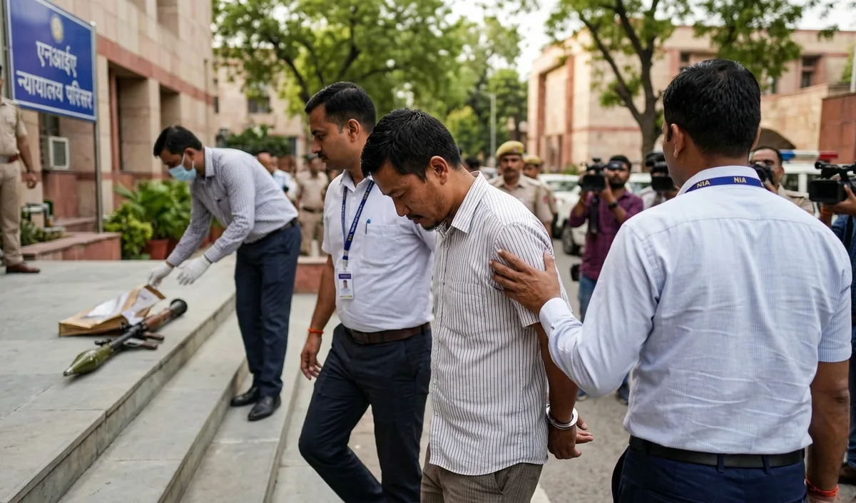 NIA ने Manipur IED attack मामले में पालाल थाडौ को किया गिरफ्तार, 10 दिन की हिरासत NIA ने Manipur IED attack मामले में पालाल थाडौ को किया गिरफ्तार, 10 दिन की हिरासत