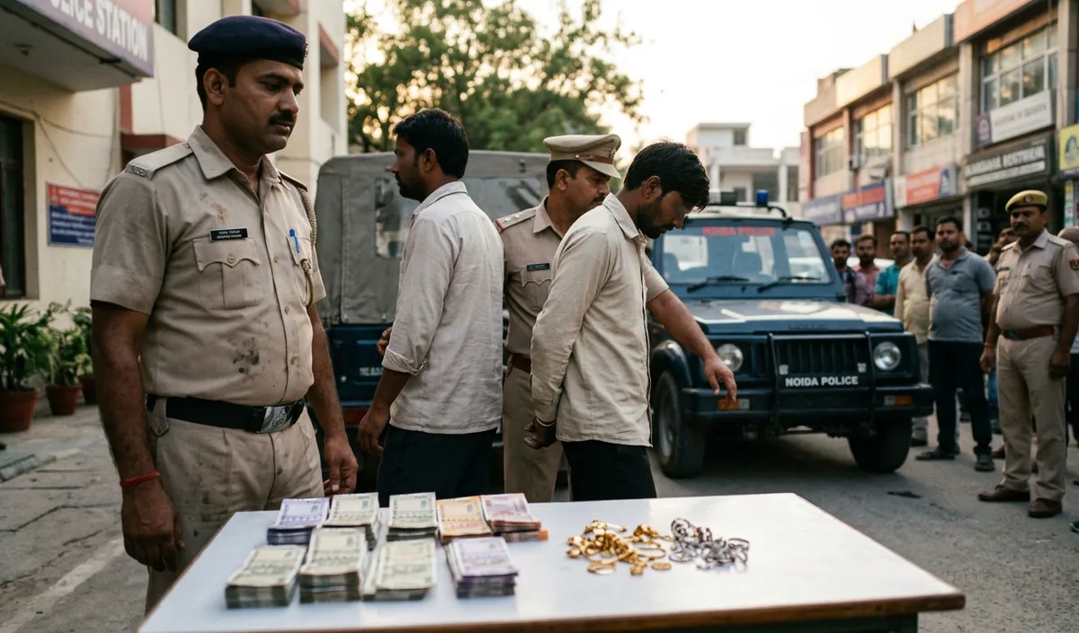 Noida Police ने फर्जी GST अफसर बनकर 29 लाख रुपये वसूलने वाले 5 लोगों को पकड़ा Noida Police ने फर्जी GST अफसर बनकर 29 लाख रुपये वसूलने वाले 5 लोगों को पकड़ा